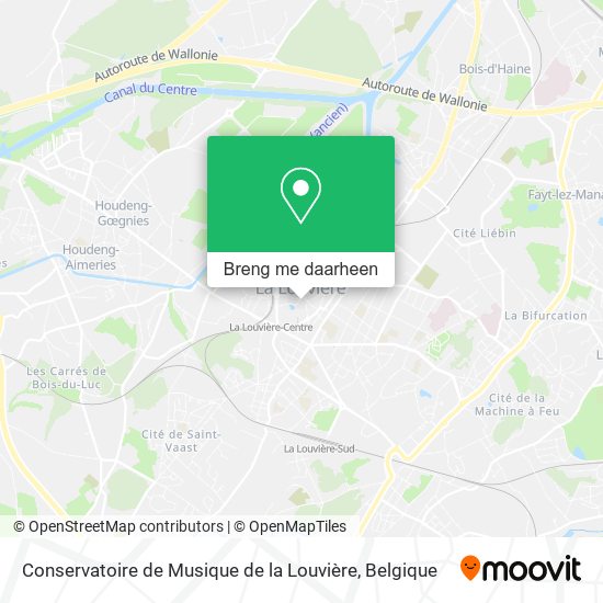 Conservatoire de Musique de la Louvière kaart
