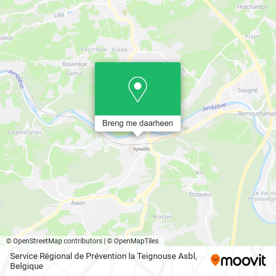 Service Régional de Prévention la Teignouse Asbl kaart