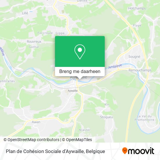 Plan de Cohésion Sociale d'Aywaille kaart