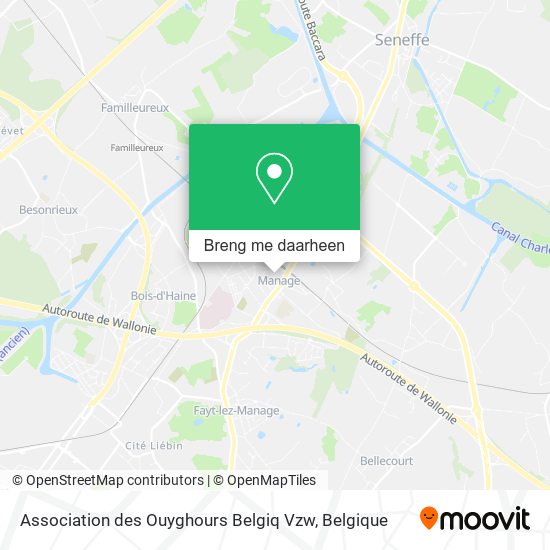 Association des Ouyghours Belgiq Vzw kaart