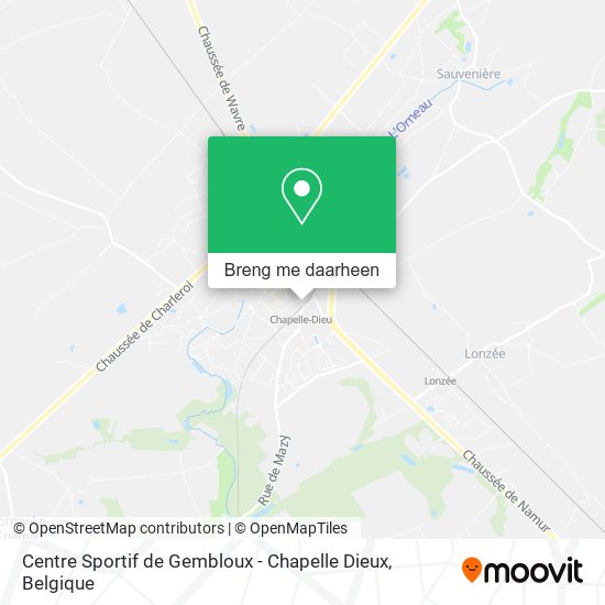 Centre Sportif de Gembloux - Chapelle Dieux kaart
