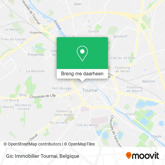 Gic Immobilier Tournai kaart