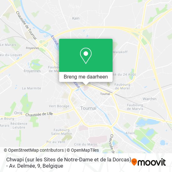Chwapi (sur les Sites de Notre-Dame et de la Dorcas) - Av. Delmée, 9 kaart