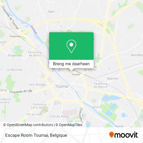 Escape Room Tournai kaart