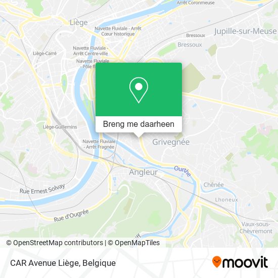 CAR Avenue Liège kaart