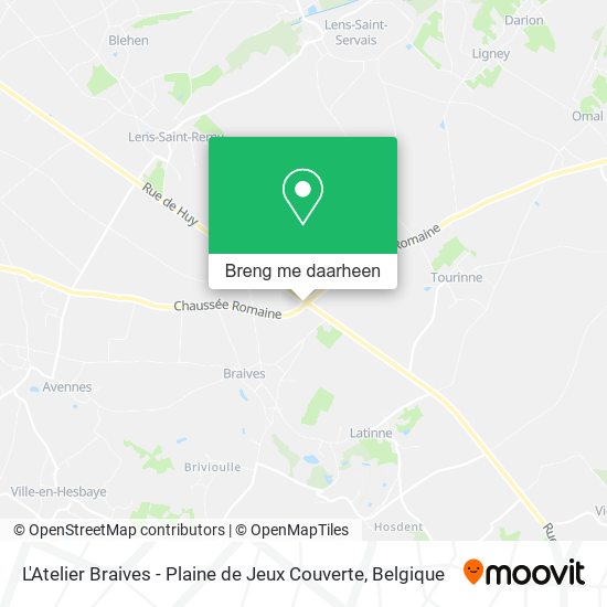 L'Atelier Braives - Plaine de Jeux Couverte kaart