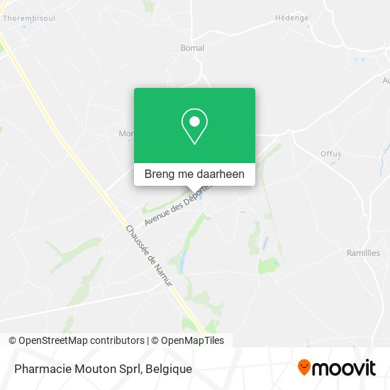 Pharmacie Mouton Sprl kaart