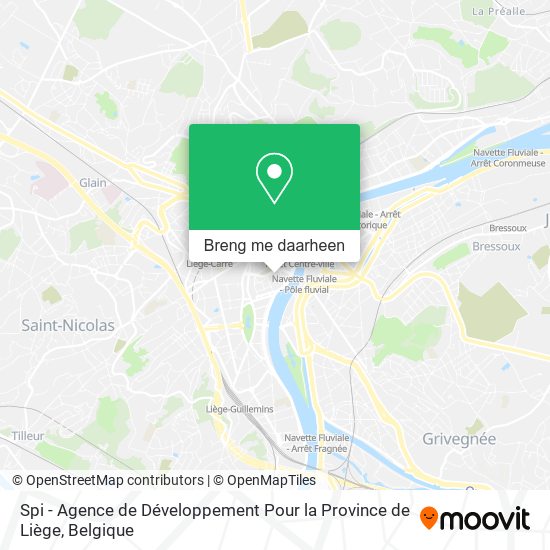 Spi - Agence de Développement Pour la Province de Liège kaart