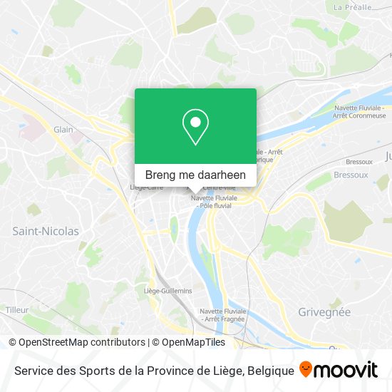 Service des Sports de la Province de Liège kaart