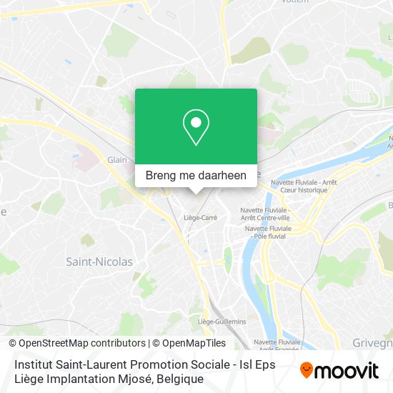 Institut Saint-Laurent Promotion Sociale - Isl Eps Liège Implantation Mjosé kaart