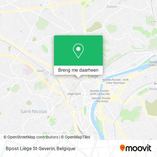 Bpost Liège St-Severin kaart