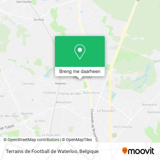 Terrains de Football de Waterloo kaart