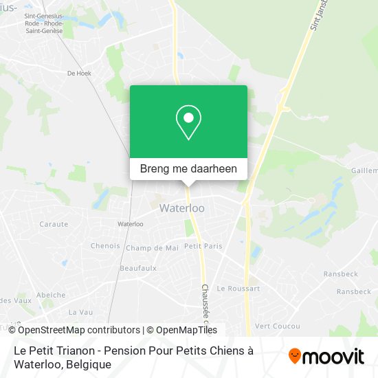 Le Petit Trianon - Pension Pour Petits Chiens à Waterloo kaart