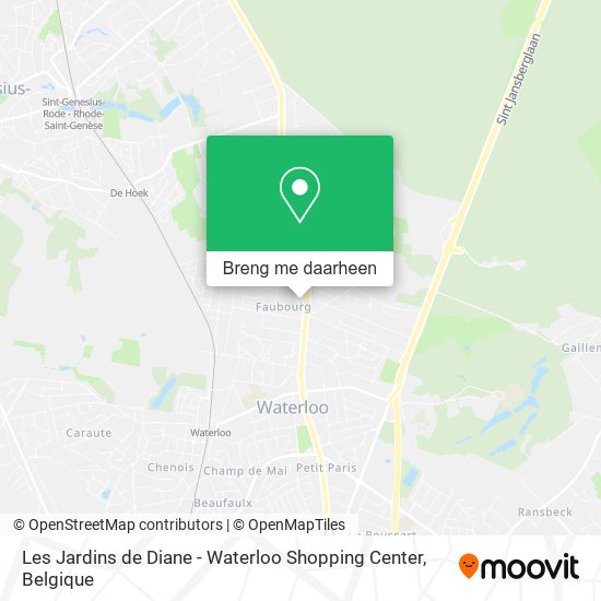 Les Jardins de Diane - Waterloo Shopping Center kaart