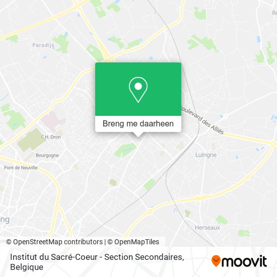 Institut du Sacré-Coeur - Section Secondaires kaart
