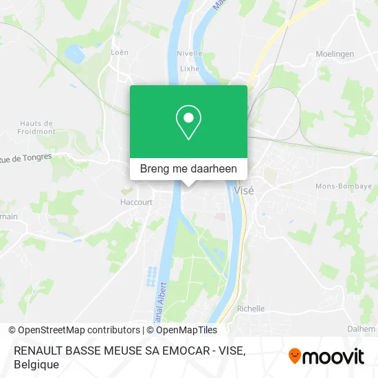 RENAULT BASSE MEUSE SA EMOCAR - VISE kaart