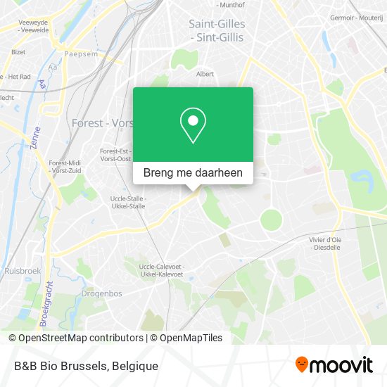 B&B Bio Brussels kaart