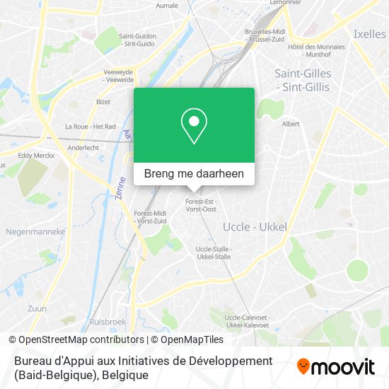 Bureau d'Appui aux Initiatives de Développement (Baid-Belgique) kaart