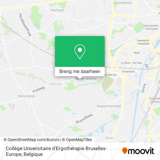 Collège Universitaire d'Ergothérapie Bruxelles-Europe kaart