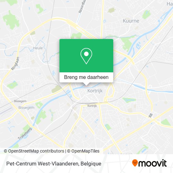 Pet-Centrum West-Vlaanderen kaart