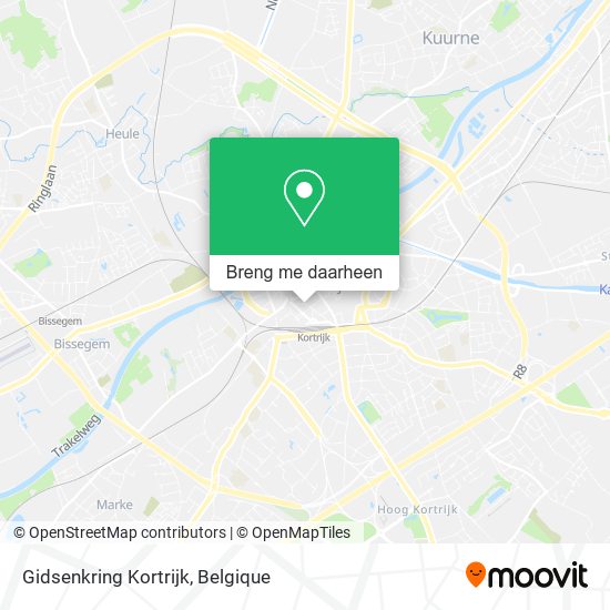 Gidsenkring Kortrijk kaart