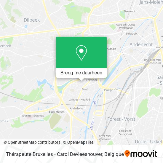 Thérapeute Bruxelles - Carol Devleeshouver kaart