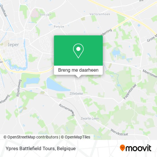 Ypres Battlefield Tours kaart