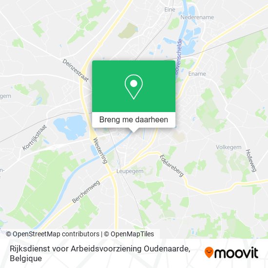 Rijksdienst voor Arbeidsvoorziening Oudenaarde kaart