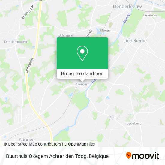 Buurthuis Okegem Achter den Toog kaart