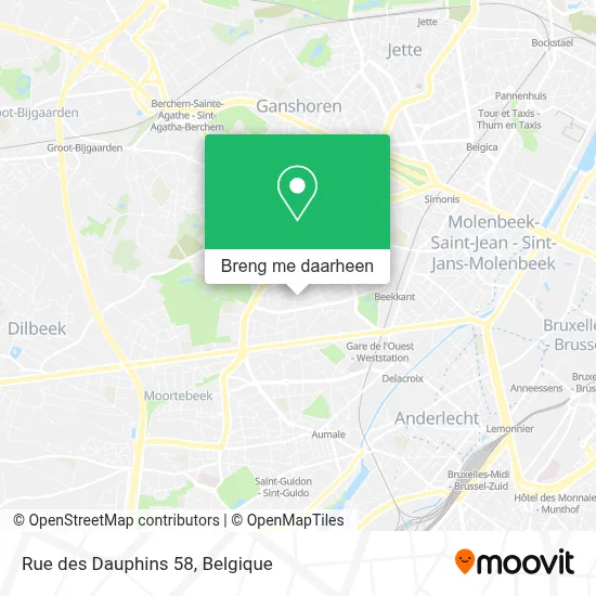 Rue des Dauphins 58 kaart