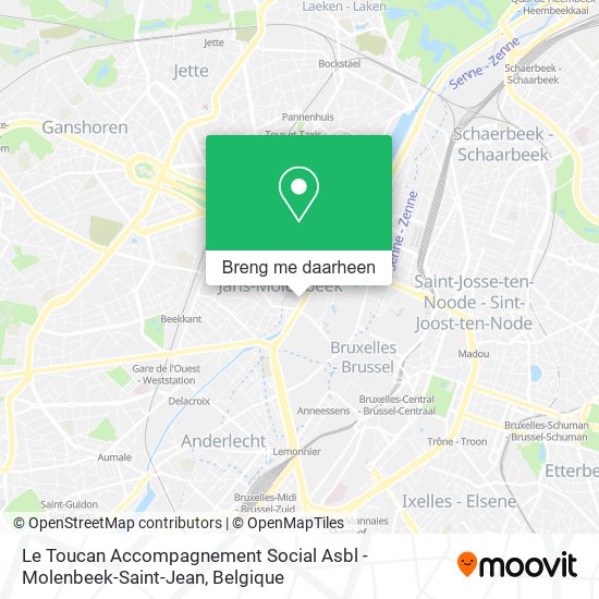 Le Toucan Accompagnement Social Asbl - Molenbeek-Saint-Jean kaart