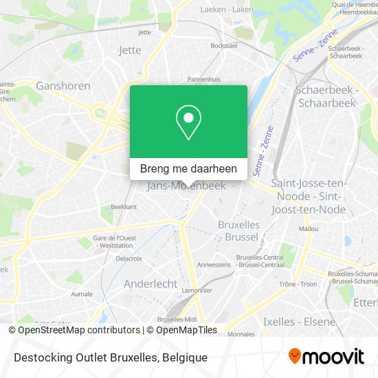 Destocking Outlet Bruxelles kaart
