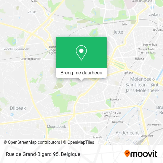 Rue de Grand-Bigard 95 kaart