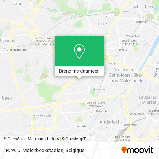 R. W. D. Molenbeekstadion kaart