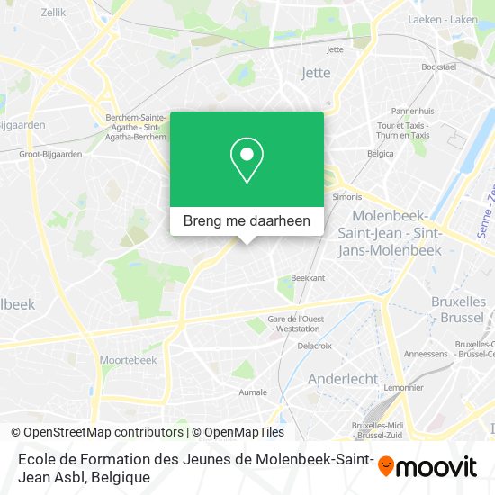 Ecole de Formation des Jeunes de Molenbeek-Saint-Jean Asbl kaart