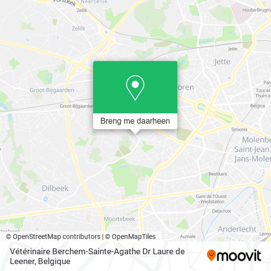 Vétérinaire Berchem-Sainte-Agathe Dr Laure de Leener kaart