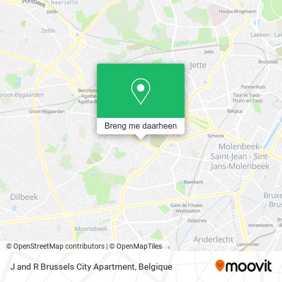 J and R Brussels City Apartment kaart