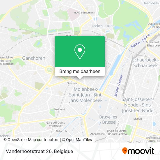 Vandernootstraat 26 kaart