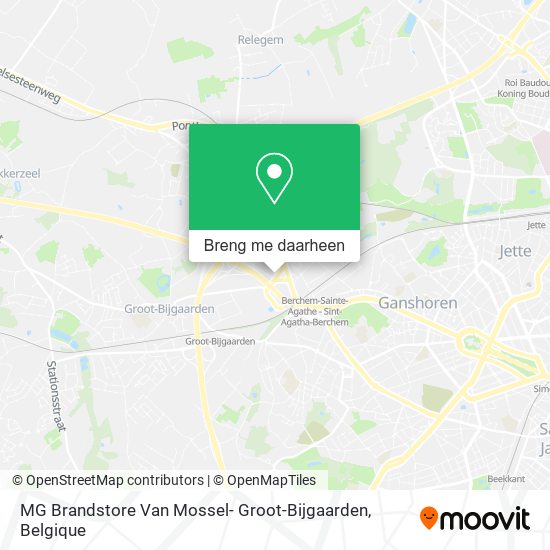 MG Brandstore Van Mossel- Groot-Bijgaarden kaart