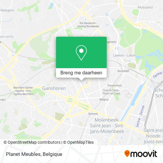 Planet Meubles kaart