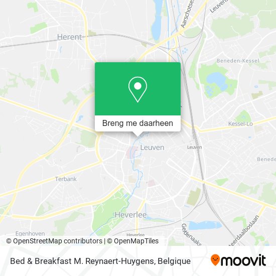 Bed & Breakfast M. Reynaert-Huygens kaart