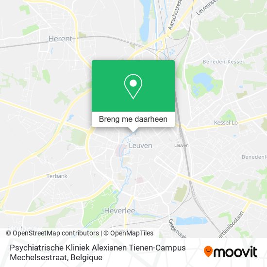 Psychiatrische Kliniek Alexianen Tienen-Campus Mechelsestraat kaart