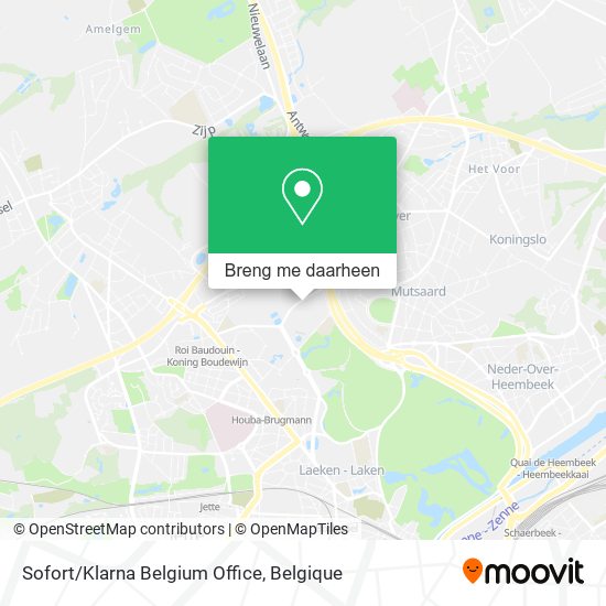 Sofort/Klarna Belgium Office kaart