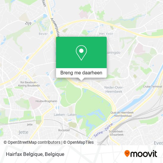 Hairfax Belgique kaart