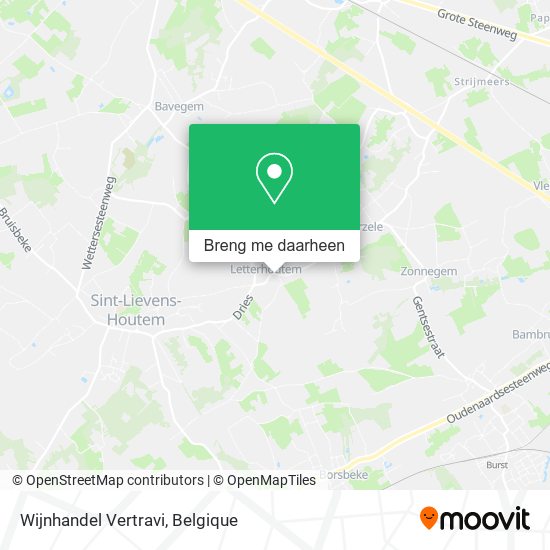 Wijnhandel Vertravi kaart