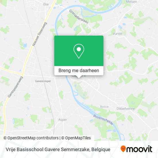 Vrije Basisschool Gavere Semmerzake kaart