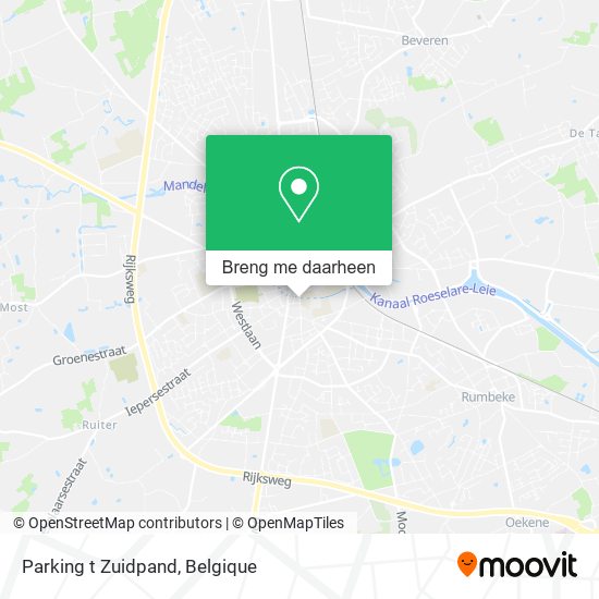 Parking t Zuidpand kaart