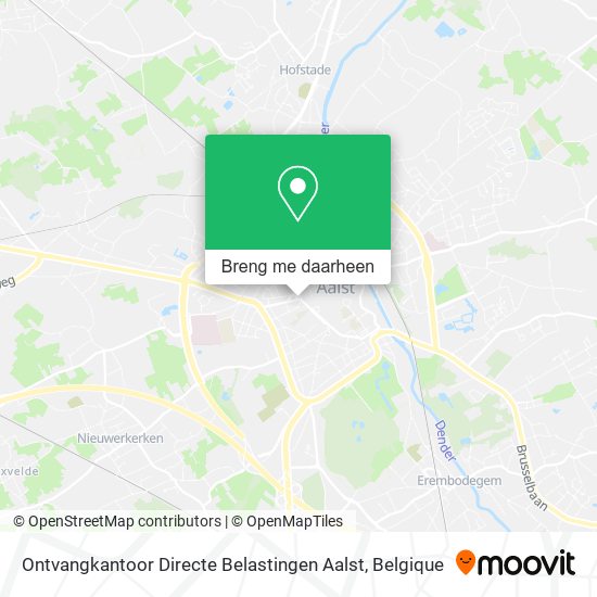 Ontvangkantoor Directe Belastingen Aalst kaart