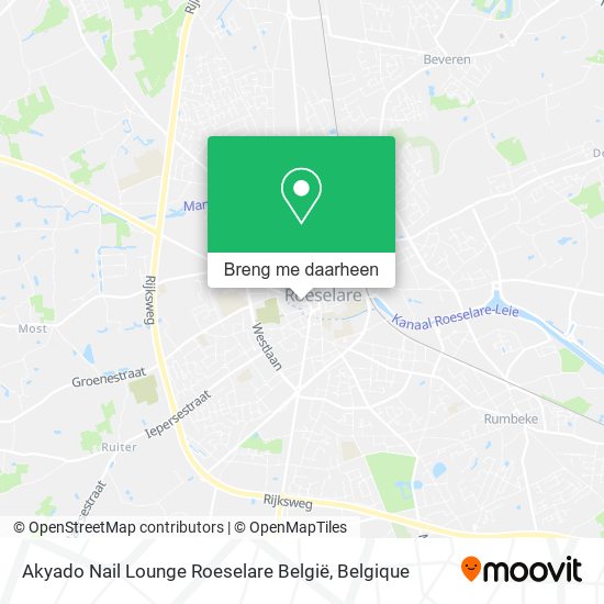 Akyado Nail Lounge Roeselare België kaart