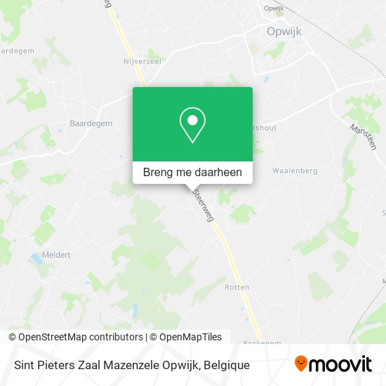 Sint Pieters Zaal Mazenzele Opwijk kaart